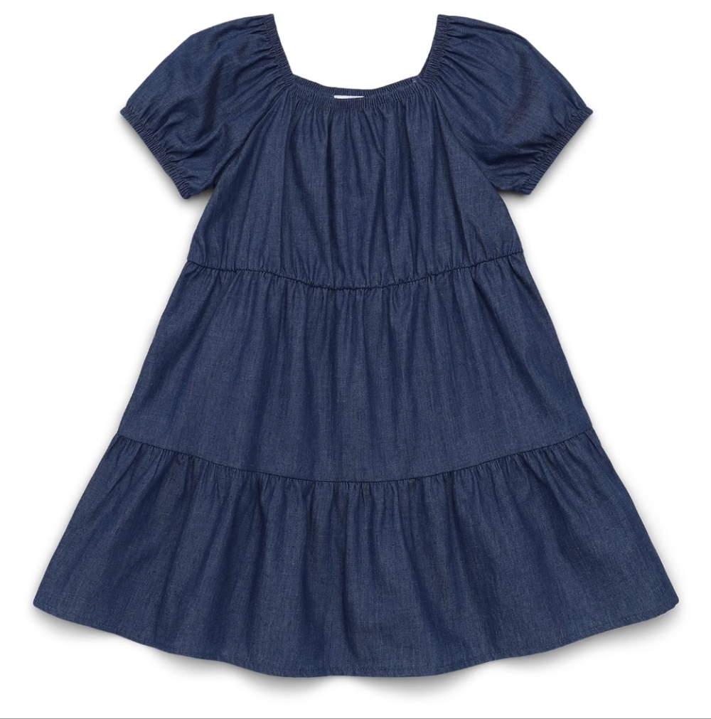 Nwt Wonder Nation Toddler Girl's Tiered Cotton Dress